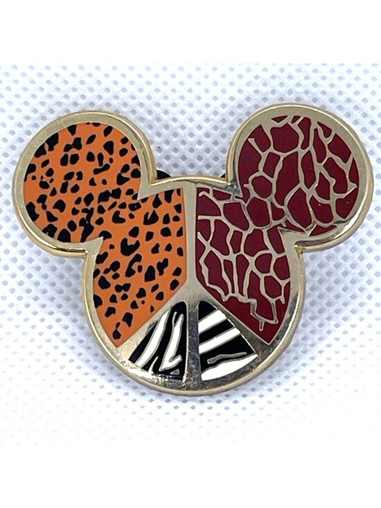 Disney Jewelry - Disney Parks Animal Kingdom Adventure Mickey Mouse Safari Animal Peace Sign Pin